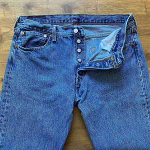 Mens Levi Strauss 501 Denim Jeans, Blue, 34/32